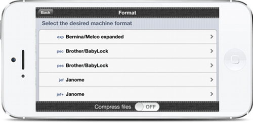 Export to stitch file