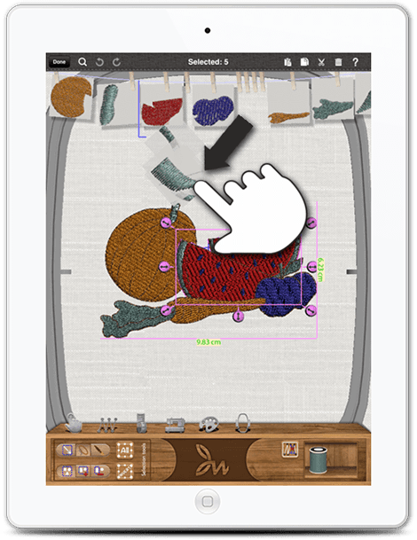 Re-sequence embroidery designs